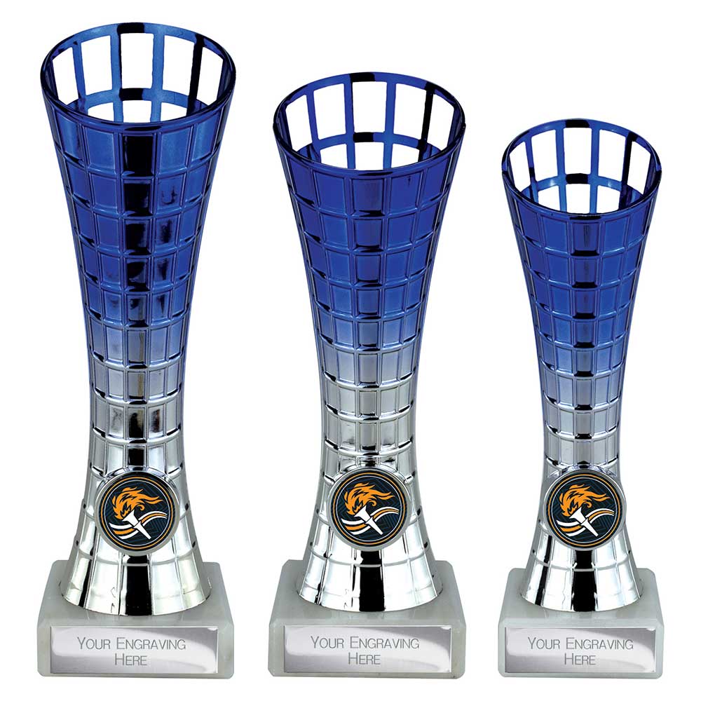 Leader Trophy Blue & Silver 185mm