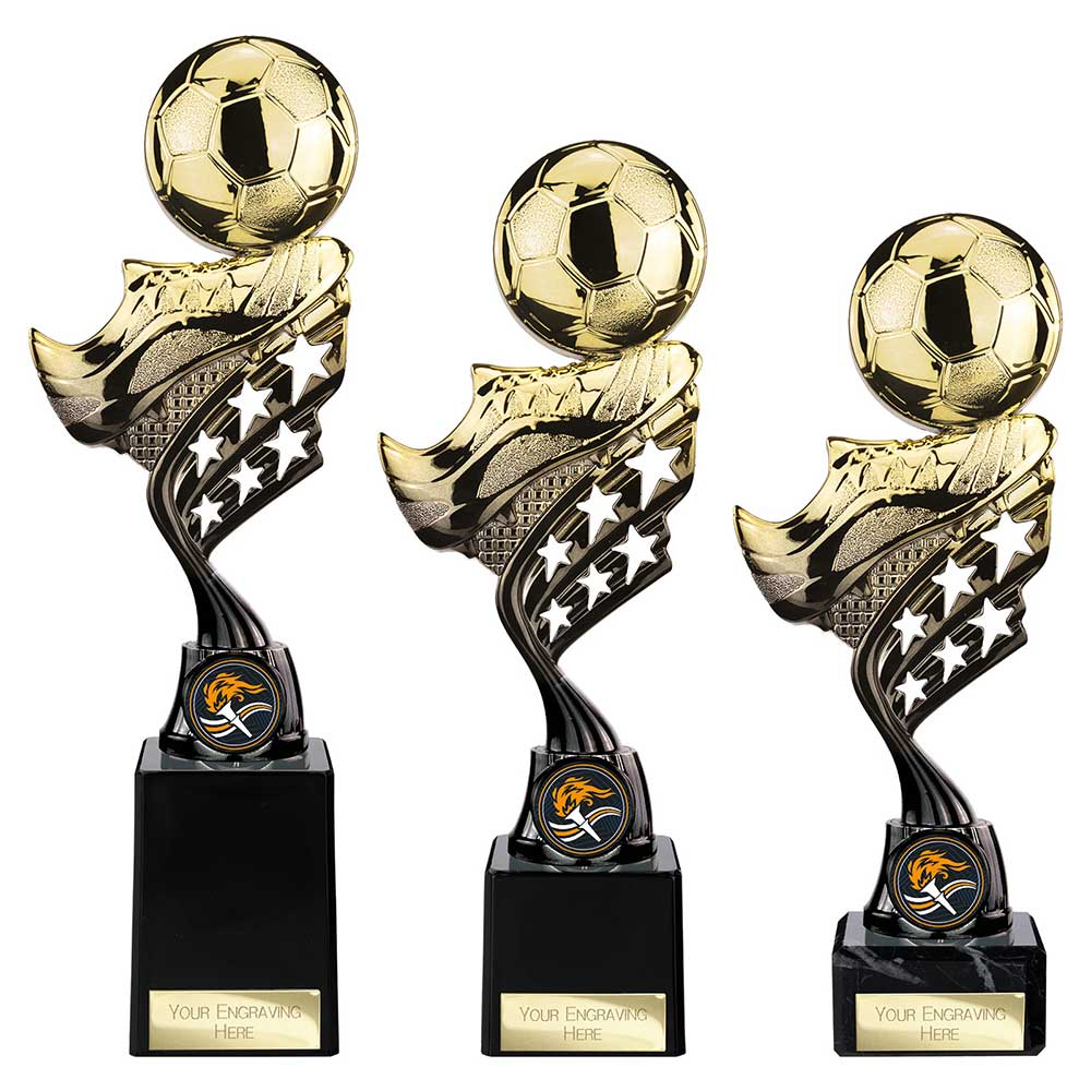 Innov8 Football Plastic Trophy Gold & Black 275mm
