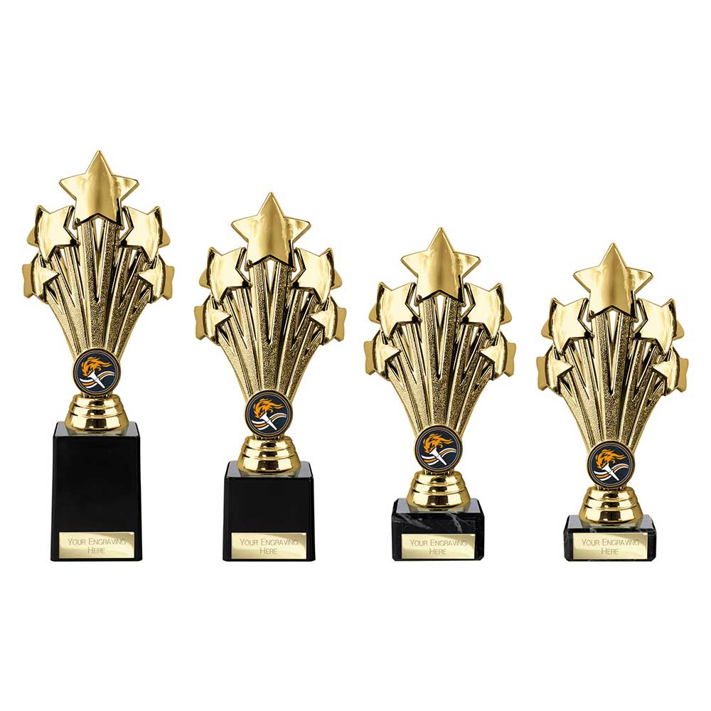 5 Star Trophy Gold 190mm