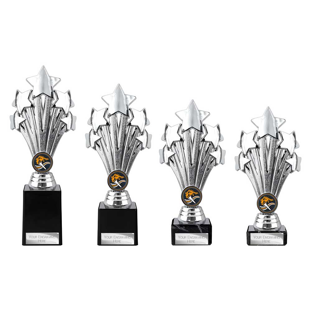 5 Star Trophy Silver 190mm