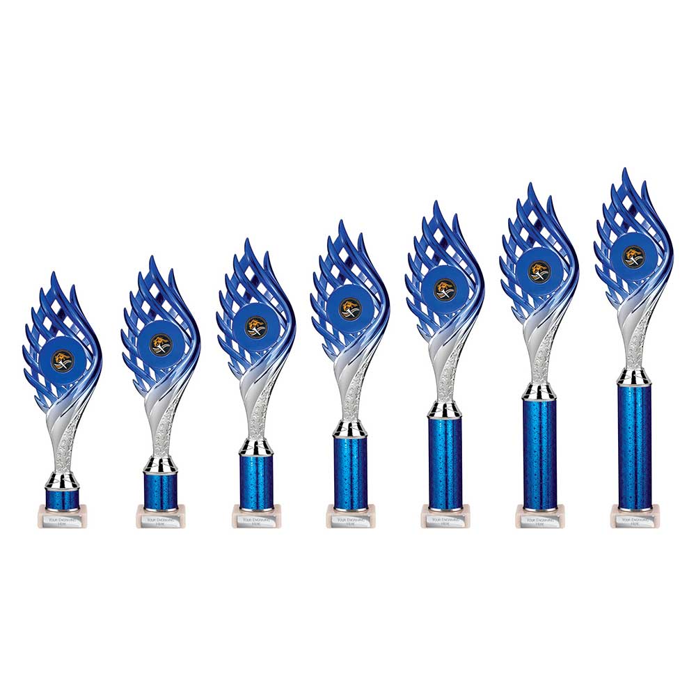 Wildfire Multisport Tube Trophy Blue & Silver 365mm