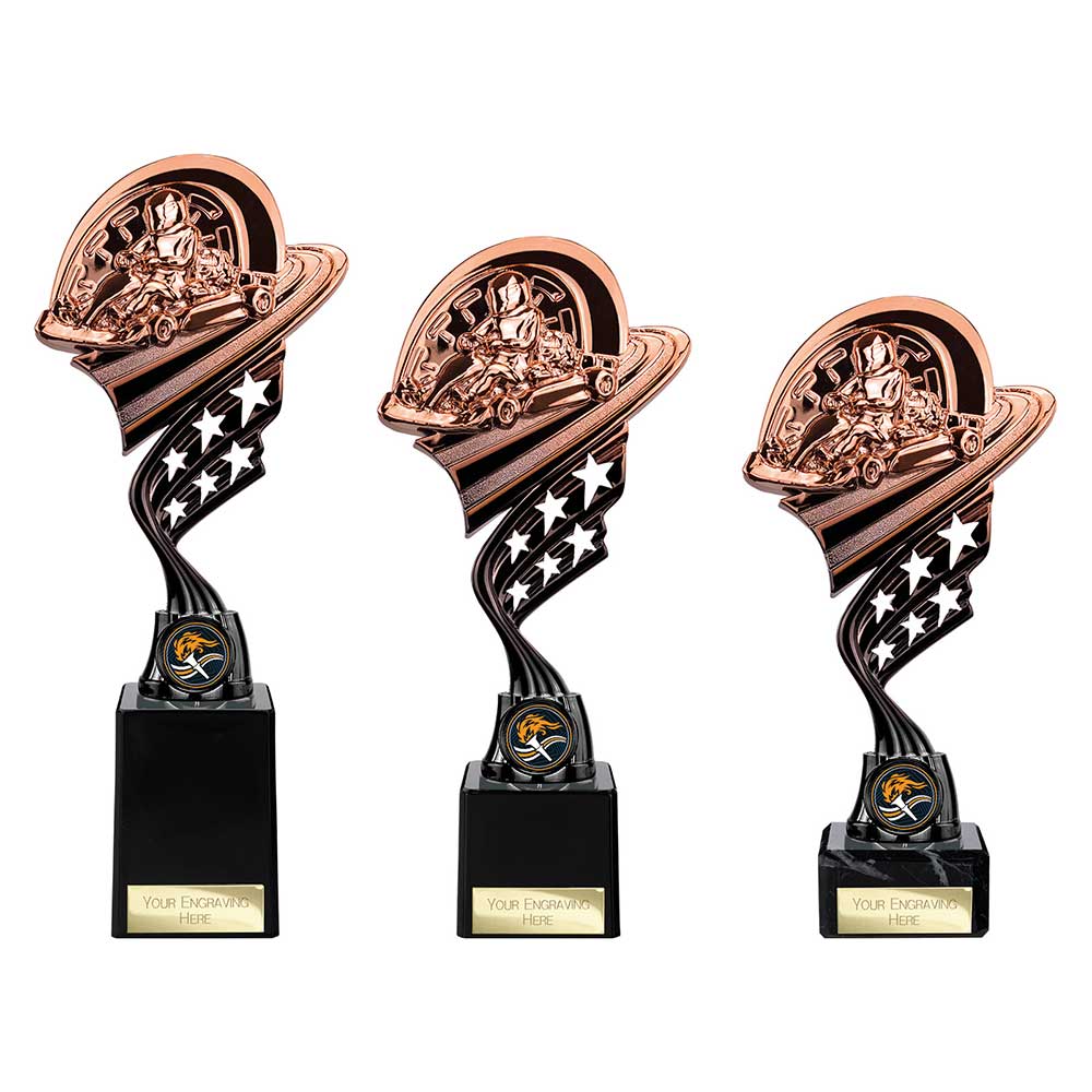 Innov8 Go Kart Plastic Trophy Bronze & Black 230mm