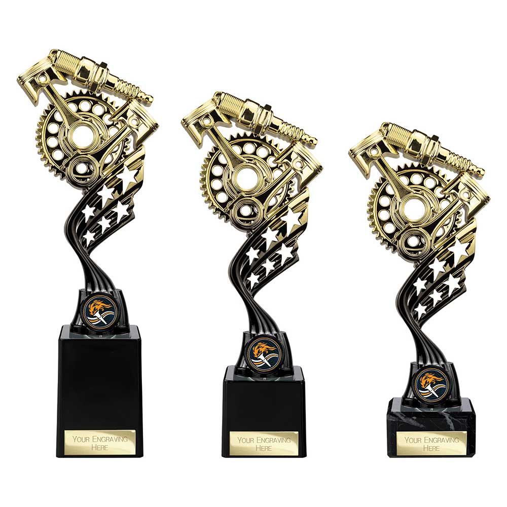 Innov8 Motorsport Plastic Trophy Gold & Black 230mm