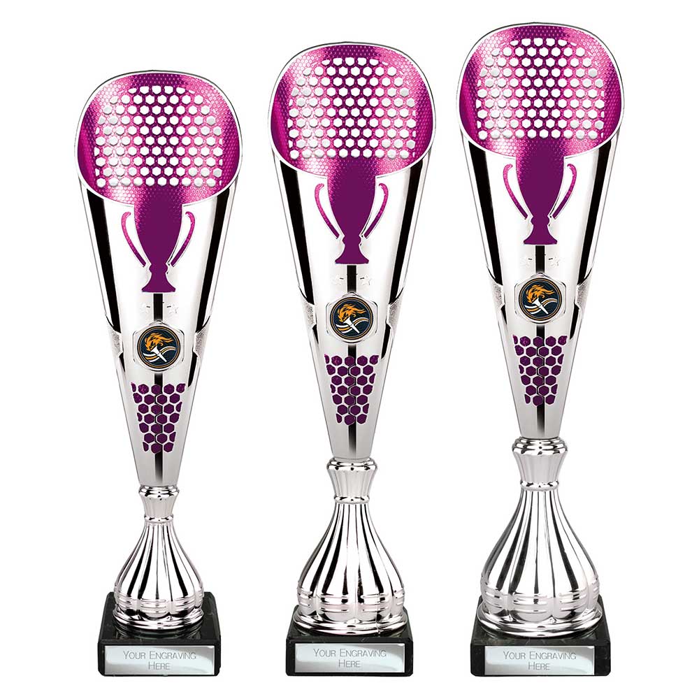 Eclectic Trophy Silver & Purple 330mm