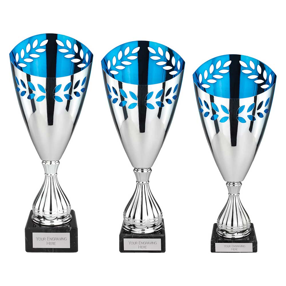 Maximus Laser Trophy Silver & Blue 375mm
