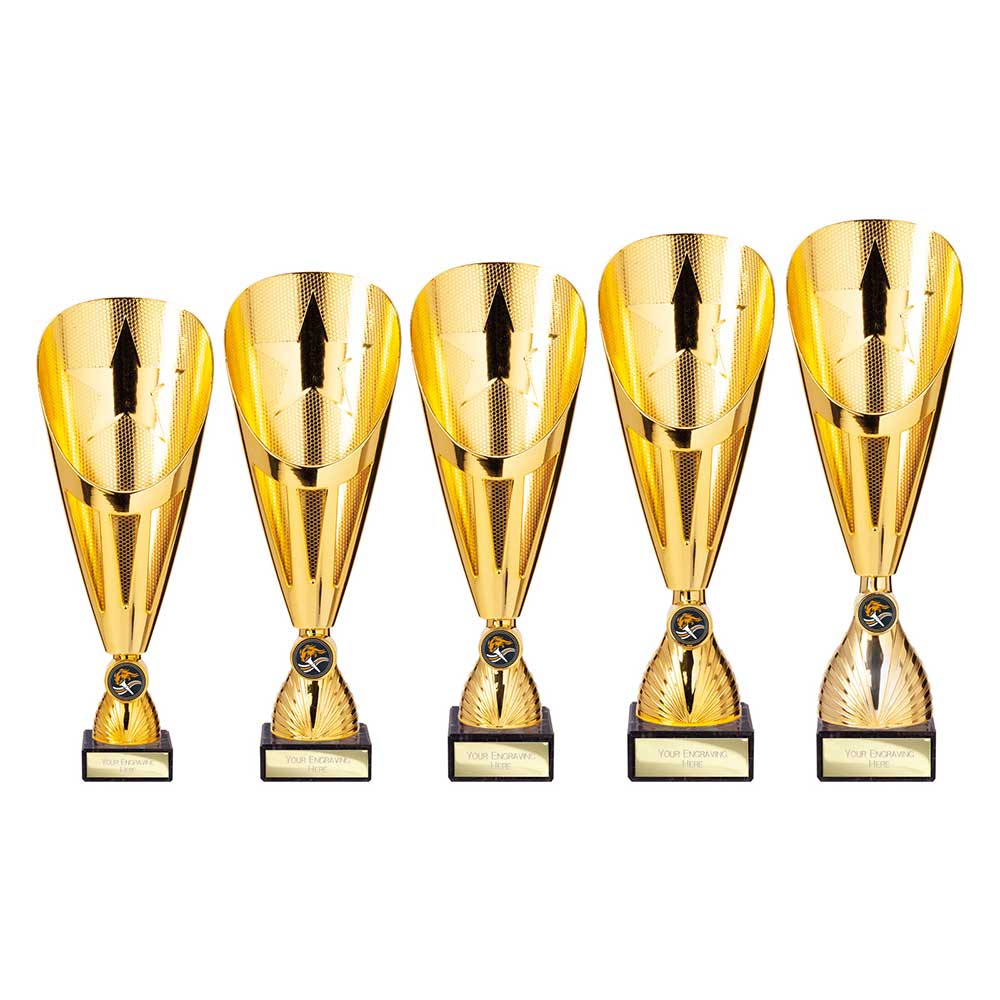 Rising Stars Deluxe Plastic Lazer Cup Gold 335mm