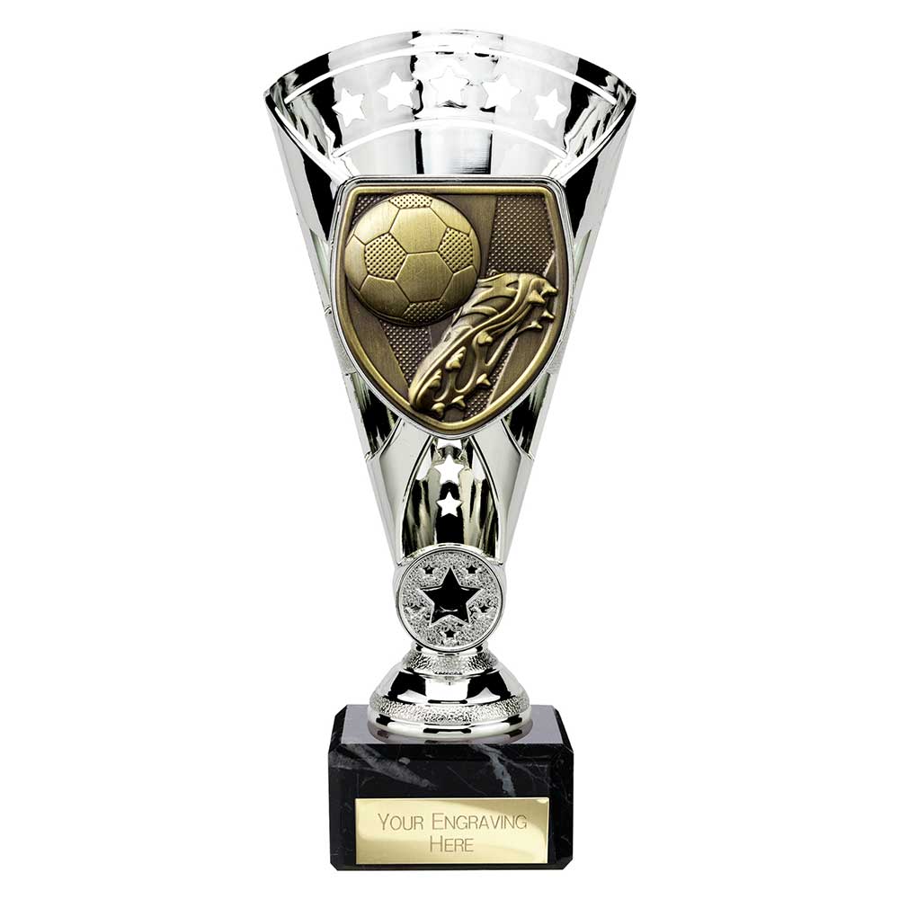 Cobra Star Cup Football Boot & Ball Silver 210mm