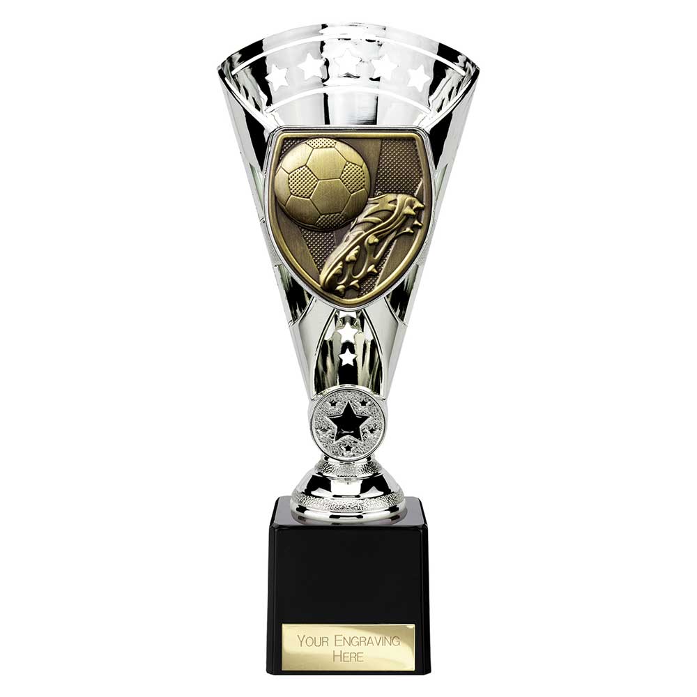 Cobra Star Cup Football Boot & Ball Silver 230mm