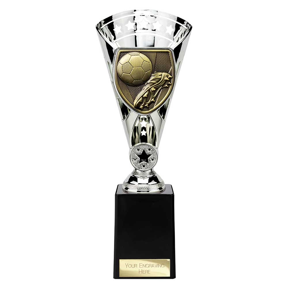 Cobra Star Cup Football Boot & Ball Silver 255mm