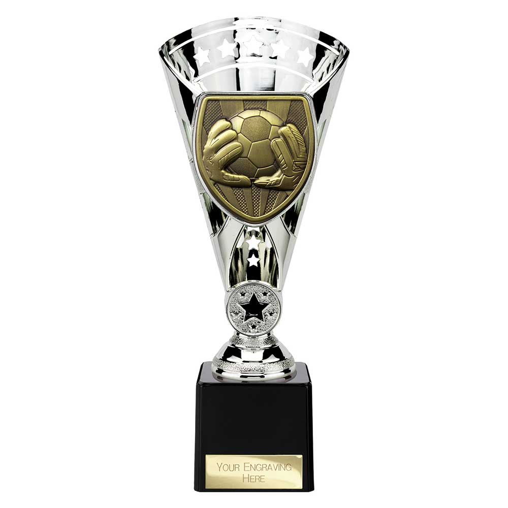 Cobra Star Cup Football Goal Keeper Silver 230mm