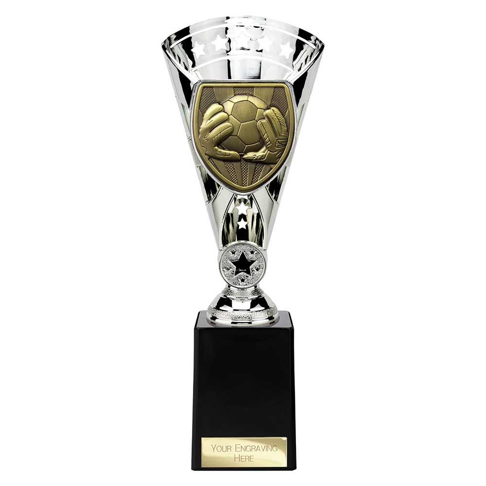 Cobra Star Cup Football Goal Keeper Silver 255mm