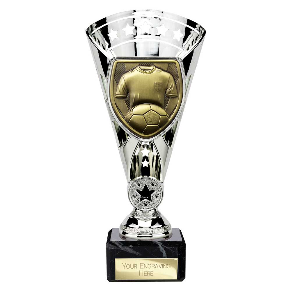 Cobra Star Cup Football Shirt & Ball Silver 210mm