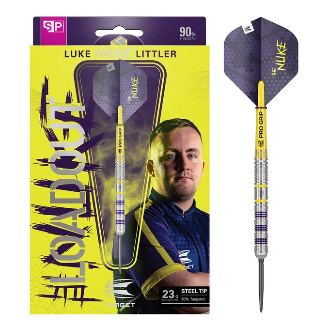 Luke Littler Loadout 90% Tungsten Swiss Point Steel Tip Darts by Target