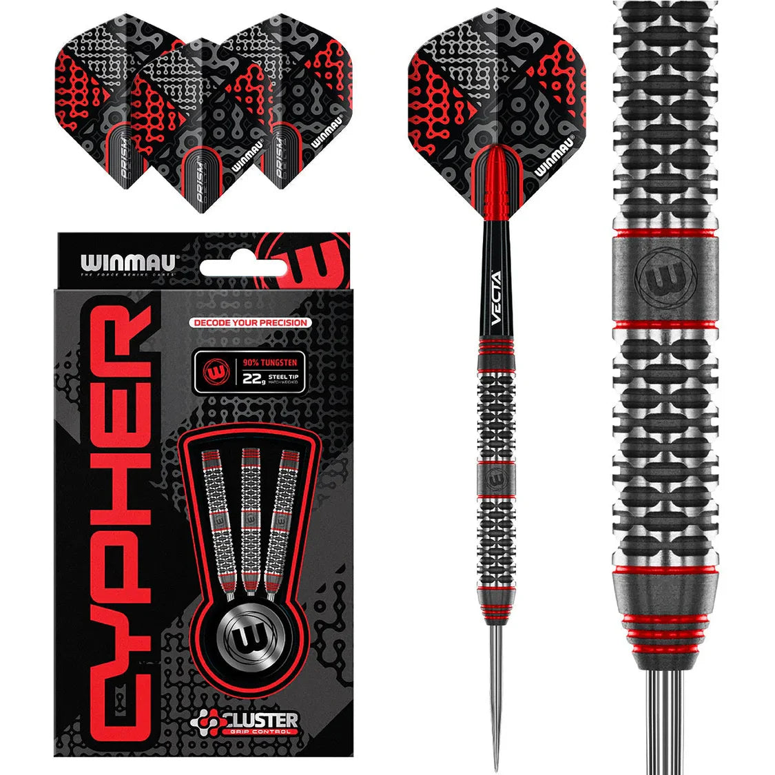Winmau Cypher 90% Tungsten Steel Tip Darts