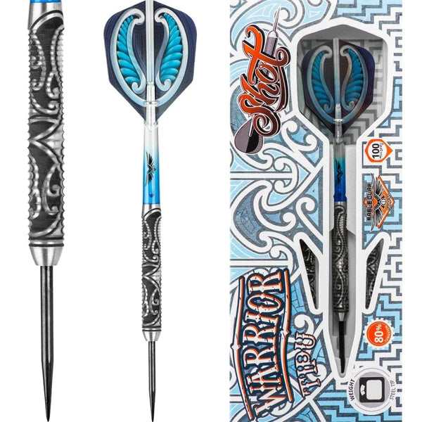 Shot - Shot Warrior Darts - Steel Tip Tungsten - Razor Ring - Tipu