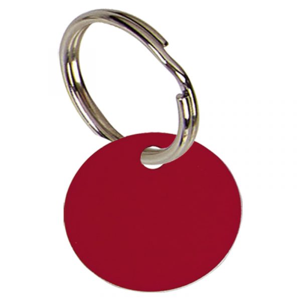 Round Red Anodised Alum Tag