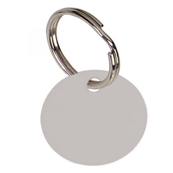 Round Silver Anodised Alum Tag