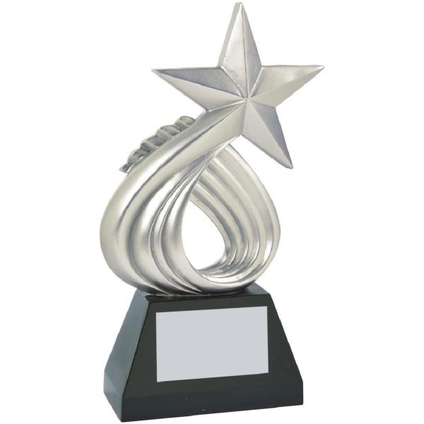 Resin Silver Star Sculpture